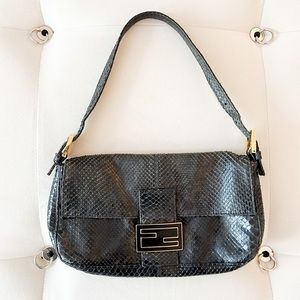 Rare vintage snakeskin Fendi Baguette